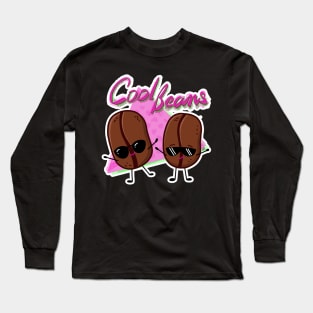 Cool Beans Kawaii Retro Coffee Beans Long Sleeve T-Shirt